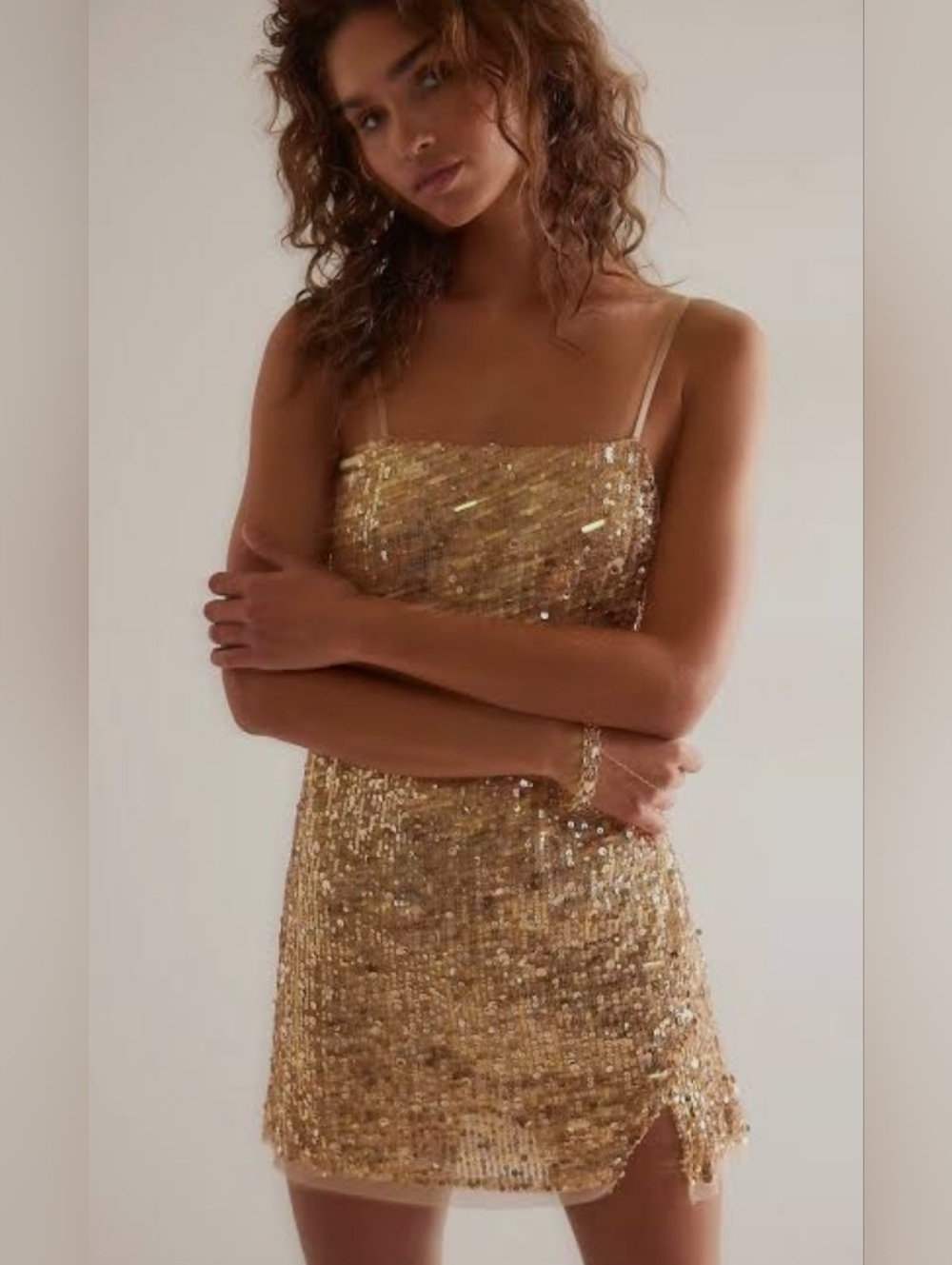 Free People Midnight Kiss Slip Dress *Large *Nwt, Retail 98